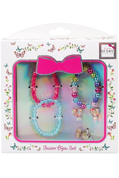 Lukky طقم مجوهرات عصري مع أساور من 4 حبات وقلادة يونيكورن واحدة