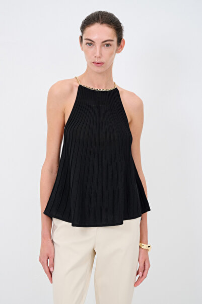 adL Zincir Detaylı Triko Bluz