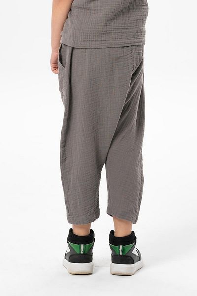 Eliş Şile Bezi Western Summer Muslin Boy Shalwar Gray Gray