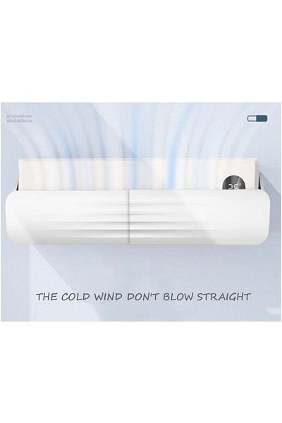 COOYA Retractable Air Conditioner Air Deflector, Universal Adjustable Telescopic Anti Direct Wind Guide