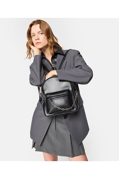 Twist Stylish Backpack with Metal Accessories