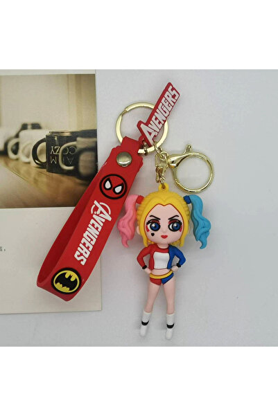 Hot Toys سلسلة مفاتيح لطيفة على شكل دمية باتمان جوكر أنمي هارلي كوين كرتون مارفل باتمان جوكر مقاس 6 سم