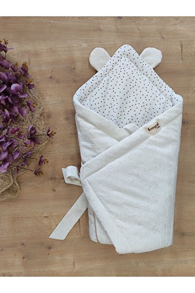 Tomuycuk Ecru Natural Organic Baby Blanket - Girl, Boy, Sleep and Hospital Newborn Seasonal
