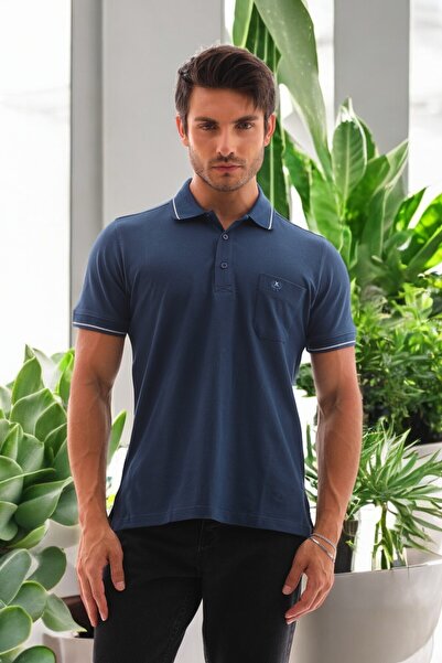KozaLüks Men's Lacost Short Sleeve Polo Collar T-Shirt