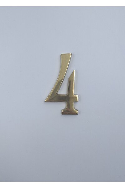 Kalender Döküm Brass Numerical Door Number 8cm No:4