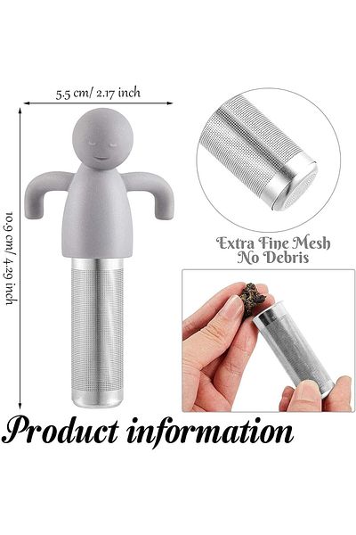 fulina 2 Pcs Cute Tea Infuser,304 Stainless Steel,Anti-Rust, Scratch and Smash,Easy Clean,For Loose Tea