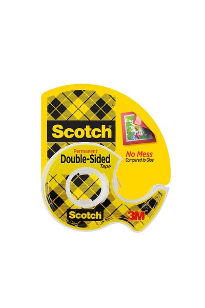 Scotch ® Double Sided Tape 136, 1/2 in x 250 in (12.7 mm x 6.3 m)