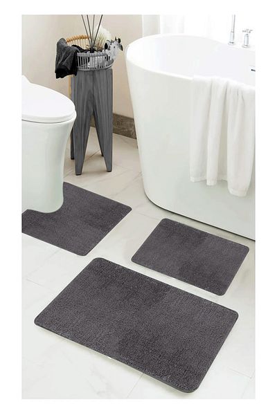 EUROBANO Sadiva Natural Non-Slip Base 3-Piece Bath Mat 60X100 - 50X60 - 50X60