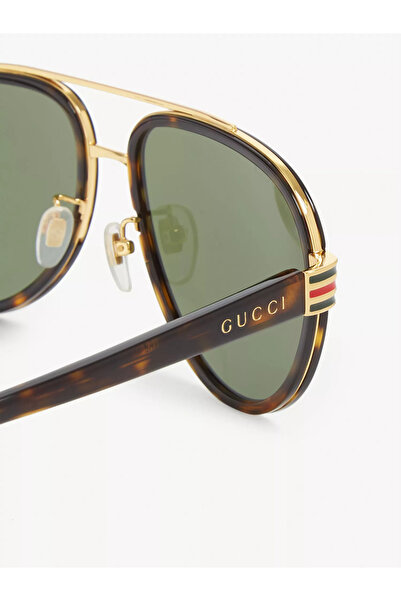 Gucci GUCCI Green Pilot Men's Sunglasses