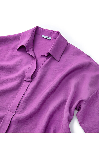 Twist Simple Designed Flowing Blouse