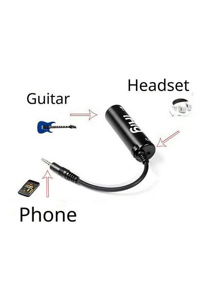 Other Guitar Plug Interface Adapter For iPad/iPhone Black