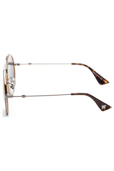 Gucci Women's Silver Round Sunglasses