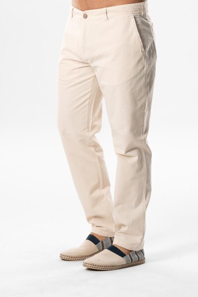 Eliş Şile Bezi Gabardin Erkek Pantolon Krem Krm