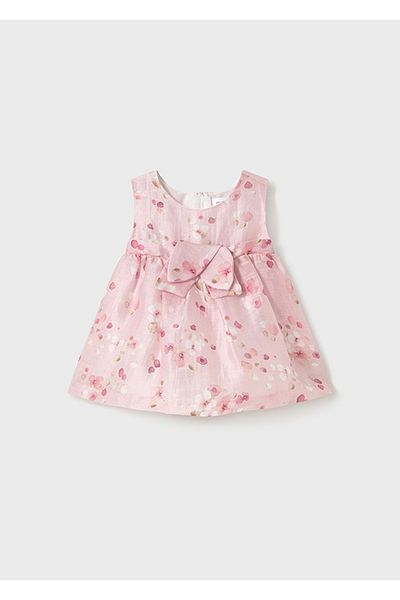 MAYORAL Baby Girl Pastoral Cherry Branch Linen Full Cotton Dress Powder L25Y1863