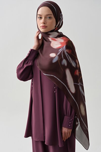 Tuğba Bol Paça Cepli Pantolon - Mürdüm