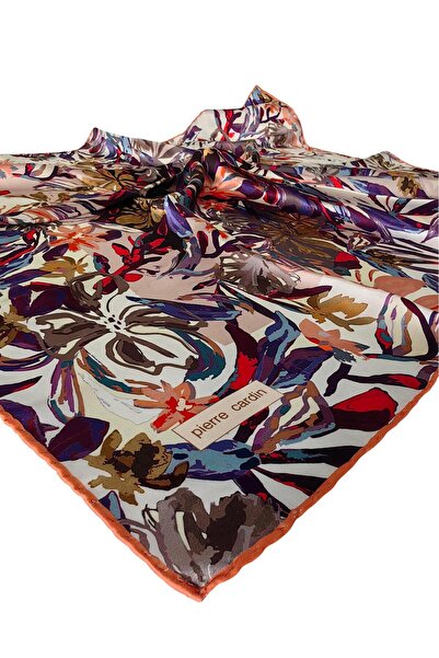 Pierre Cardin Pi̇erre Cardi̇n Silk Crepe Satin Scarf 2025 Summer Season 9001230 -361