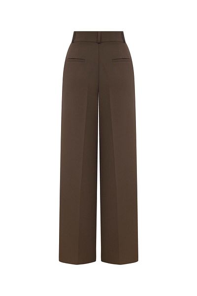 Fahhar Παντελόνι Straight Fit Καφέ