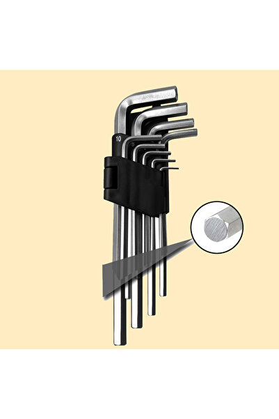 Keneth Tools طقم ألين فولاذي طويل الطول مكون من 9 قطع - طويل جدًا