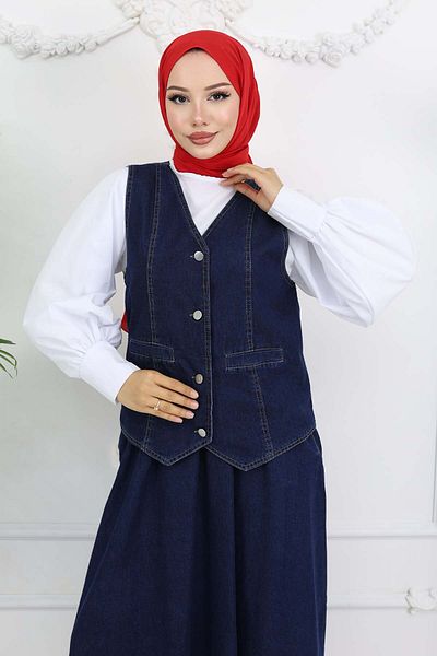 benguen Navy Blue 2186 Köt Vest Eta Suit