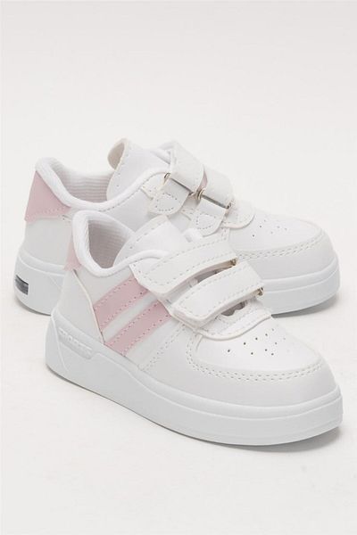 Liger Lighted Unisex Comfortable Lightweight Children's Sports Shoes White - Powder