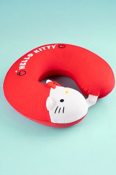 Miniso Hello Kitty Licensed Apple Collection Neck Pillow, Travel Pillow