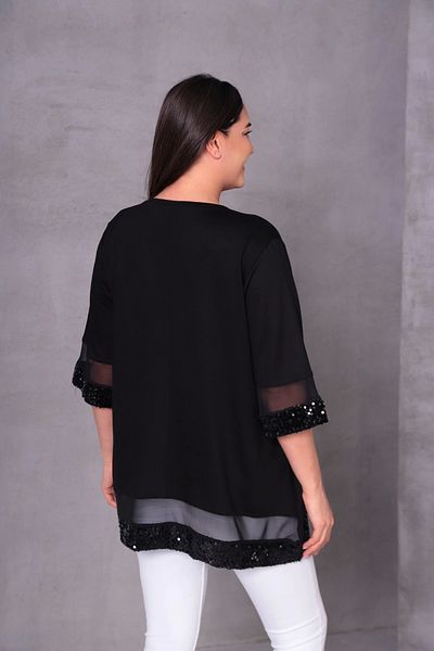 aytemas Skirt Asymmetrical Sequin Detailed Blouse