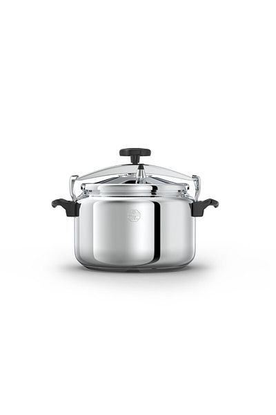 ALSAIF Stainless Steel Pressure Cooker Size: 15 Liter, Color: Stainless Steel