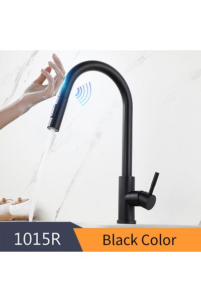 Choice G3/8 1015-Black Smart Touch Kitchen Faucets Crane For Sensor Kitchen Water Tap Sink Mixer Rotate Tou