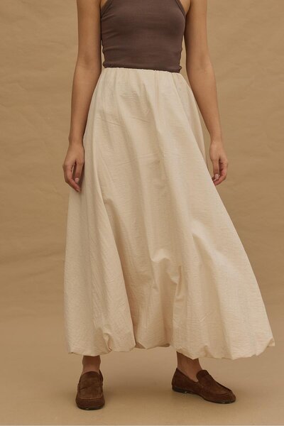 Fahhar Μπεζ φούστα με μπαλόνι