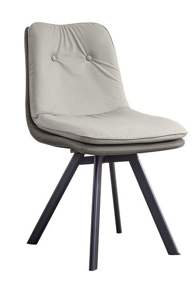 EqiEch Comfortable Dining Chair with 2-Tier Backrest and Metal Legs for Kitchen, Office, Living Room