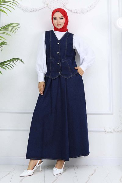 benguen Navy Blue 2186 Köt Vest Eta Suit