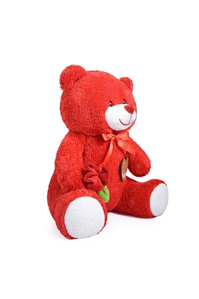 Özgüner Oyuncak 75 Cm Elinde Gül Tutan Sevimli Ayıcık (iyiki Varsın)