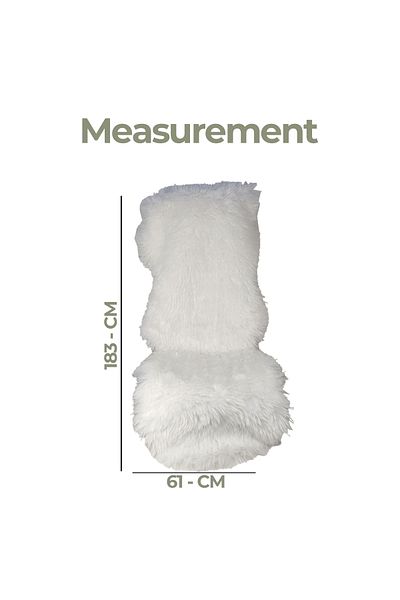 Generic Premium Sheepskin Car Seat Cover – 100% Pure Wool, Soft & Fluffy, Universal Fit, Long Wool Cushion