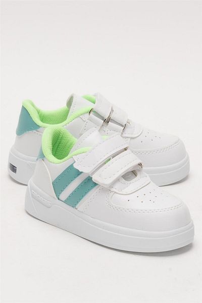 Liger Lighted Unisex Comfortable Lightweight Children's Sports Shoes White - Green
