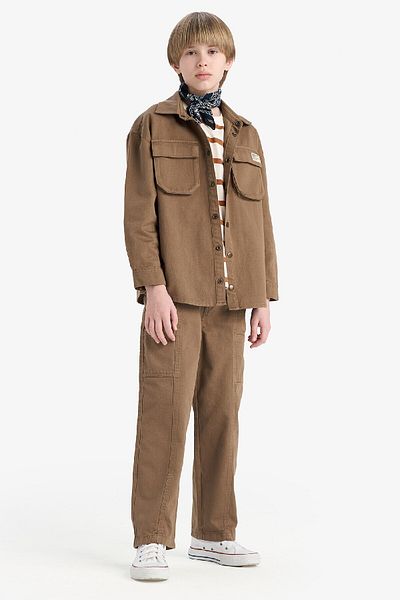 DeFacto Boys Loose Fit Elastic Waist Twill Pants D9850A825Sp