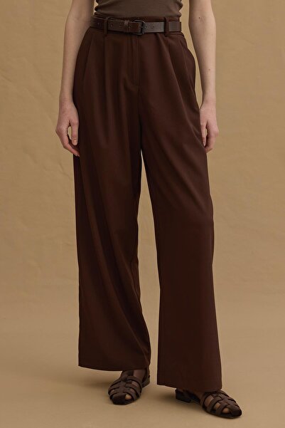 Fahhar Πλισέ Παντελόνι Ζευγάρι - Bitter Brown