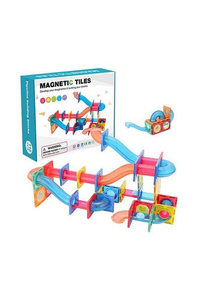 COOYA 118-Piece Magnetic Tiles,Educational Building Blocks,Multicolor Construction Toys Set for Boys Girls