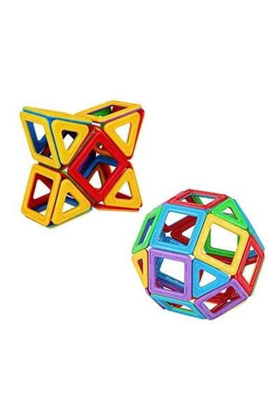 COOYA 40Pcs Magnetic Tiles Building Blocks Toy Set, Sturdy Color Early Learning Magnet Tiles Toys for Kids