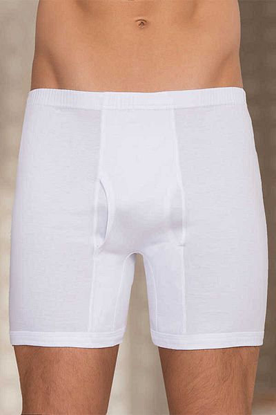 Fanilam Berrak 100% Cotton Men's Long White Underpants – Comfortable, Breathable Underwear 3-Pack