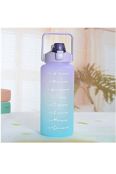 COOYA Fitness Water Bottle, Large Capacity Straw Water Bottle with Straw, Leak Proof Water Bottle (Purple)