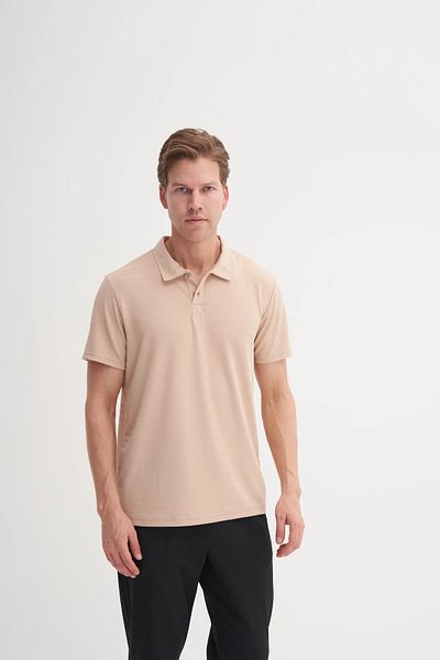 Cazador Πλεκτό ζακάρ μπλουζάκι Polo Neck Regular Fit