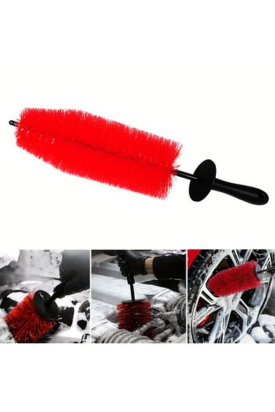 Generic Wheel Brush Car Tire Rim Cleaning Brush For Car Home 435mm 100mm Diameter 1pcs