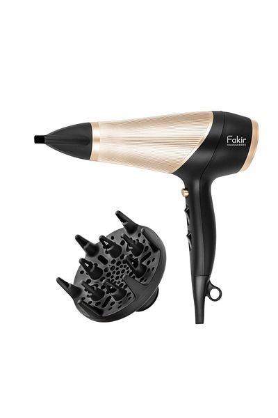 Fakir Uscător păr Ion Gold, Motor DC 2200W, Ionizare, 3 trepte temp, 2 viteze, Jet aer rece