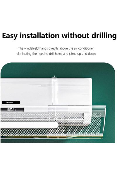 COOYA Conditioner Deflector, Anti-Blast/Anti-Direct Blowing Baffle Windshield, Adjustable