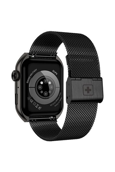 Swiss Military Alps3 Smartwatch 1.96'' AMOLED,BT Calling,Fitness Tracking,Wireless Charging,7-Day Battery-Gun Metal