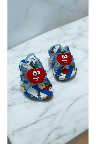 gigigiyim Apple Patterned Baby Girl Sandals Slippers