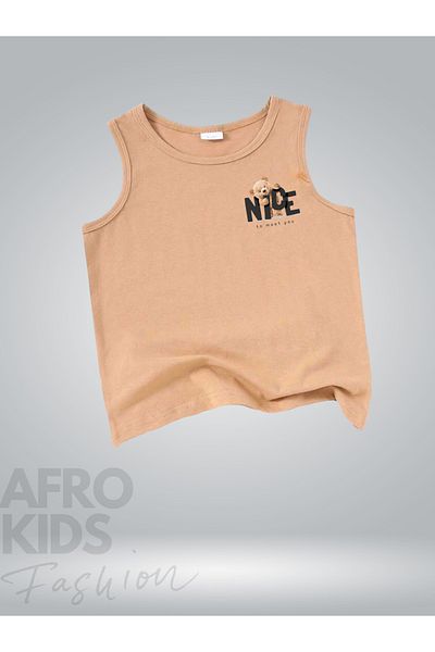 GLOWES Children's Unisex Sleeveless Nice Printed Undershirt Tshirt