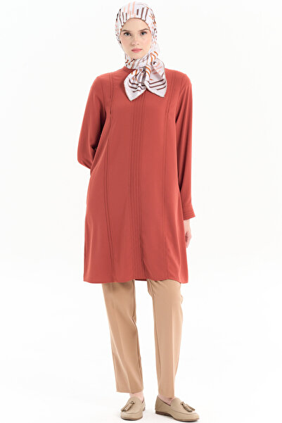 Tuğba Bel Lastikli Dar Paça Pantolon - Bej