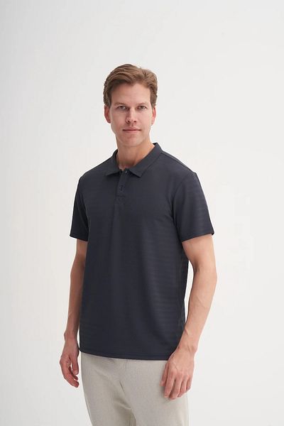 Cazador Polo Neck Regular Fit Knitted Jacquard T-Shirt