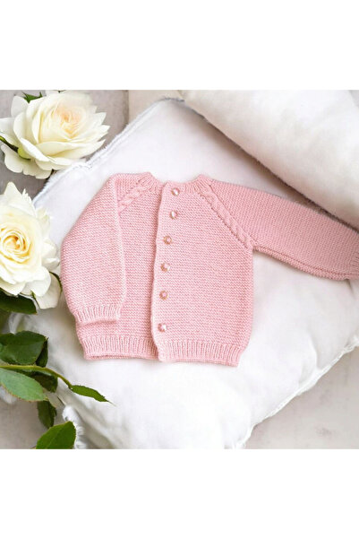 BY MİMİMU El Yapımı Örgü Kız Bebek Hırkası 1/2 Yaş